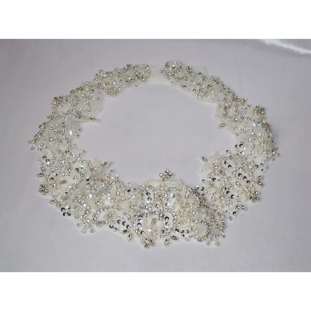 crystal beaded belt sash wedding bridal dress beaded bridal rhinestone belt